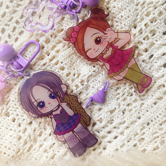 Silly girl(s) magnetic keychains (sold in pairs)