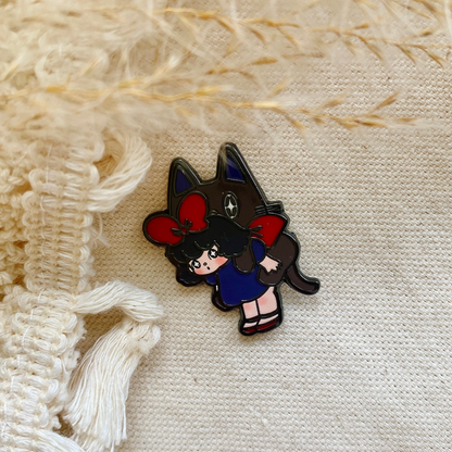 The witch that does delivery enamel pin